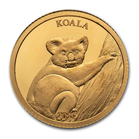 2021 Solomon Islands 1/2 Gram Proof Gold Koala