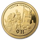 2021 Solomon Islands 1/8 oz Gold 9/11 Anniversary