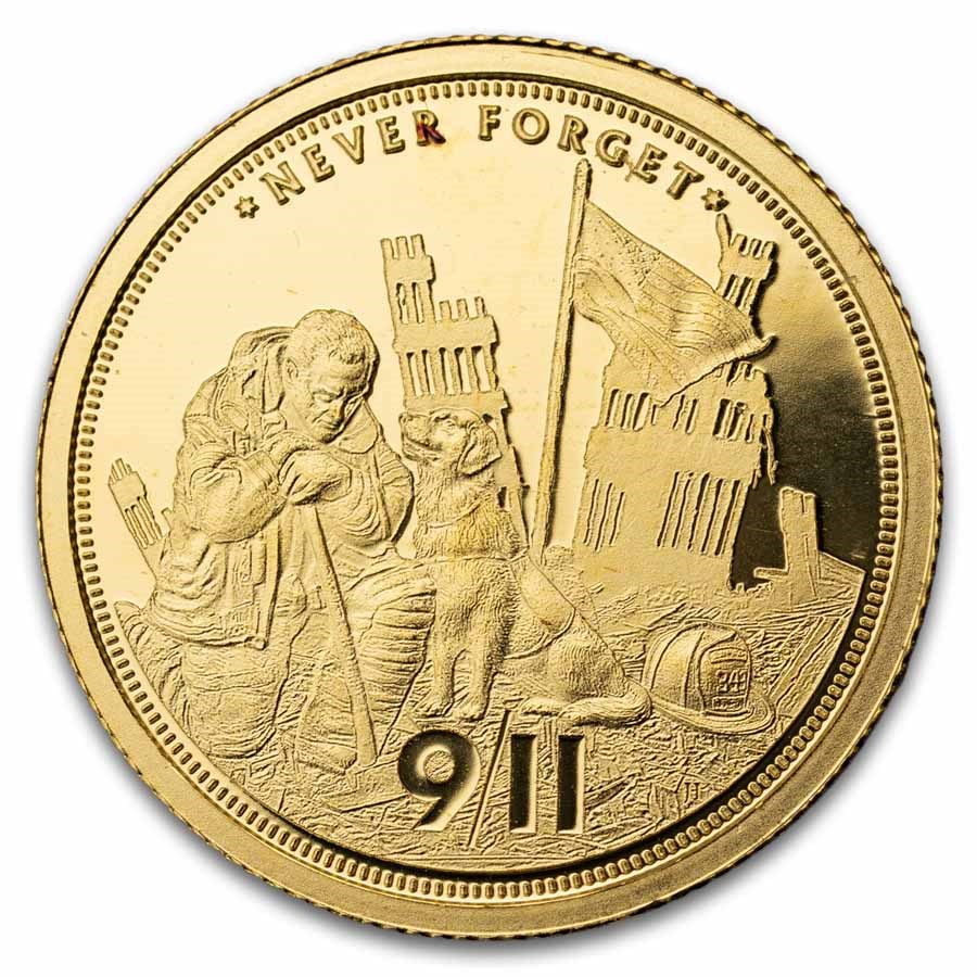 2021 Solomon Islands 1/8 oz Gold 9/11 Anniversary