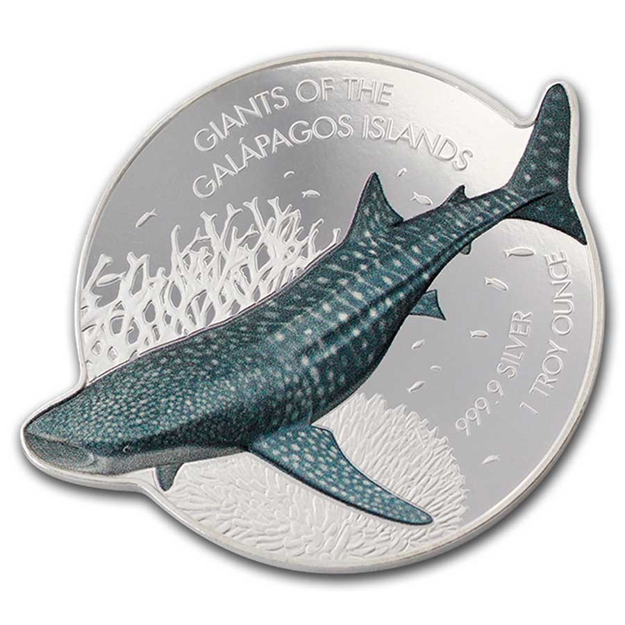2021 Solomon Islands 1 oz Silver $2 Whale Shark