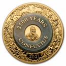 2021 Solomon Islands 2 oz Gold 2500 Years: Confucius