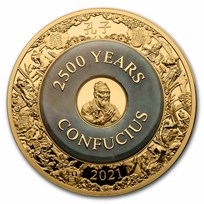 2021 Solomon Islands 2 oz Gold 2500 Years: Confucius
