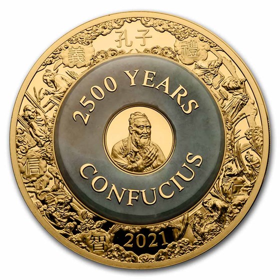 2021 Solomon Islands 2 oz Gold 2500 Years: Confucius 2021 Solomon Islands 2 oz Gold 2500 Years: Confucius