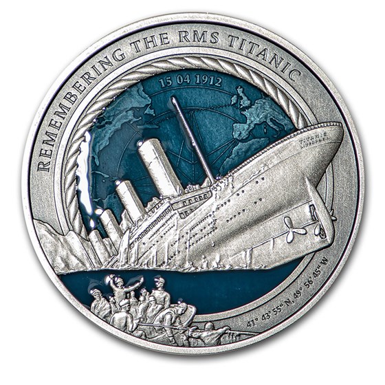 2021 Solomon Islands 3 oz Silver Remembering the RMS Titanic