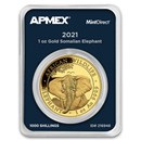 2021 Somalia 1 oz Gold African Elephant (MintDirect® Single) 2021 Somalia 1 oz Gold African Elephant (MintDirect® Single)