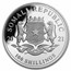 2021 Somalia 1 oz Silver African Wildlife Leopard BU