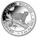 2021 Somalia 1 oz Silver African Wildlife Leopard BU