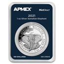 2021 Somalia 1 oz Silver Elephant (MintDirect® Single) 2021 Somalia 1 oz Silver Elephant (MintDirect® Single)