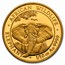 2021 Somalia 4-Coin Gold African Wildlife Elephant Prestige Set