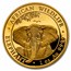 2021 Somalia 4-Coin Gold African Wildlife Elephant Prestige Set