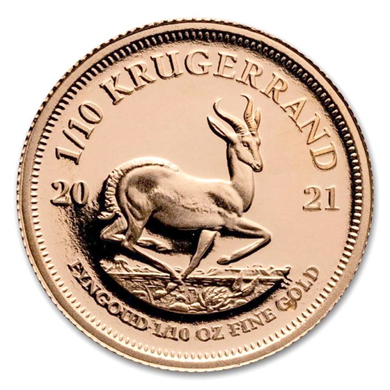 2021 South Africa 1/10 oz Proof Gold Krugerrand 2021 South Africa 1/10 oz Proof Gold Krugerrand