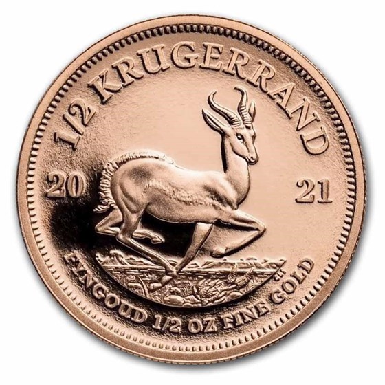2021 South Africa 1/2 oz Proof Gold Krugerrand 2021 South Africa 1/2 oz Proof Gold Krugerrand