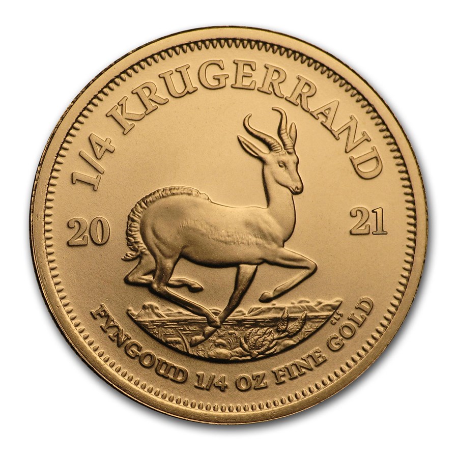 2021 South Africa 1/4 oz Gold Krugerrand BU