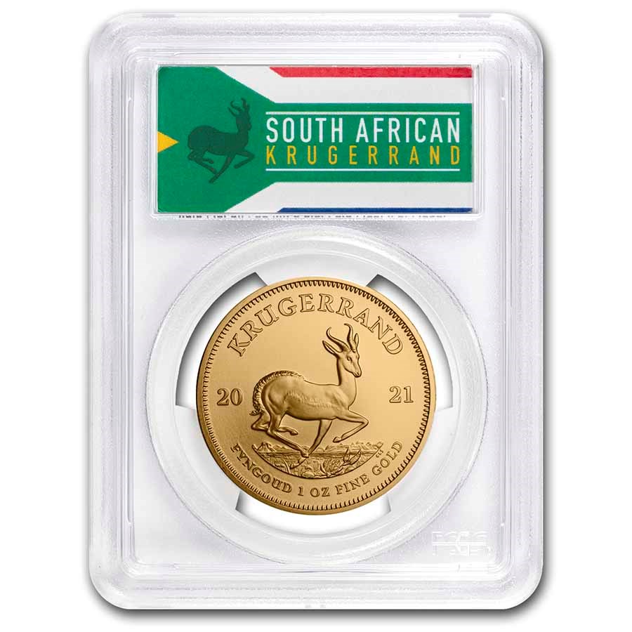 2021 South Africa 1 oz Gold Krugerrand MS-69 PCGS