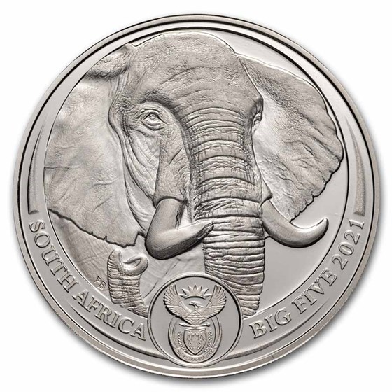 2021 South Africa 1 oz Platinum Big Five Elephant Proof-Coin Only