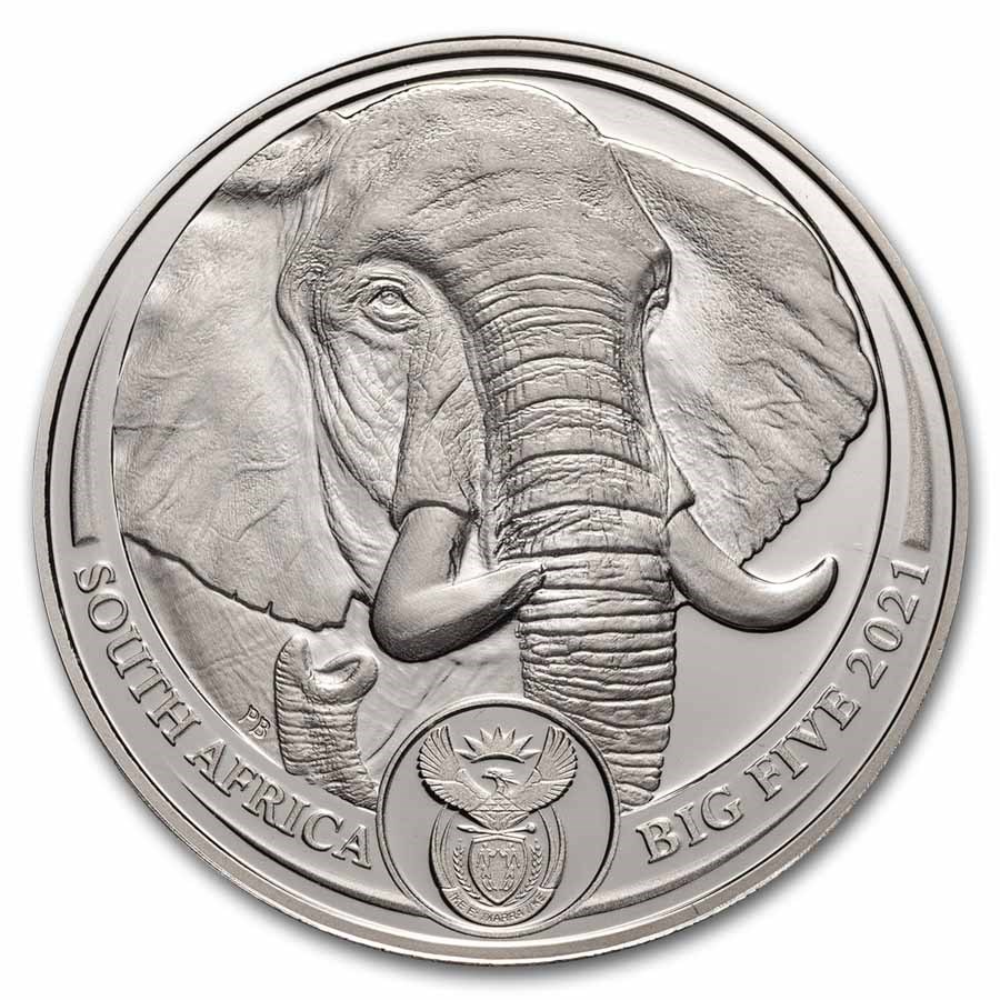 2021 South Africa 1 oz Platinum Big Five Elephant Proof-Coin Only