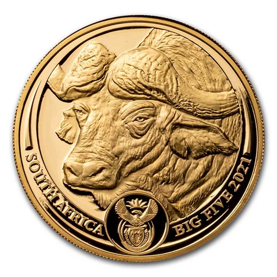 2021 South Africa 1 oz Proof Gold Big Five Buffalo 2021 South Africa 1 oz Proof Gold Big Five Buffalo