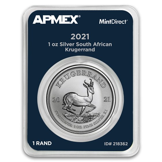2021 South Africa 1 oz Silver Krugerrand (MintDirect® Single) 2021 South Africa 1 oz Silver Krugerrand (MintDirect® Single)