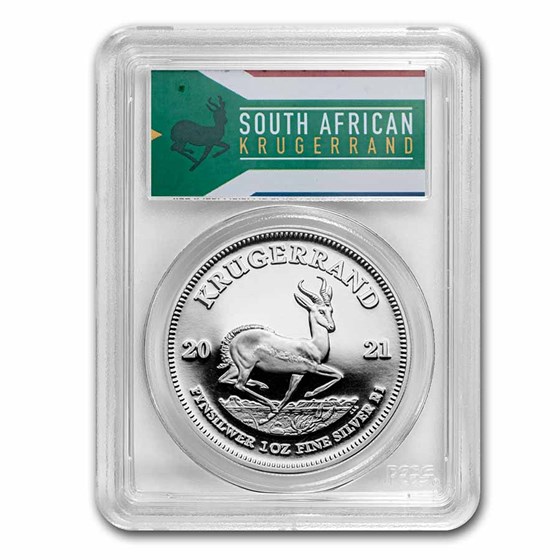 2021 South Africa 1 oz Silver Krugerrand PR-70 PCGS