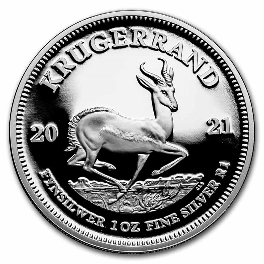 2021 South Africa 1 Oz Silver Krugerrand Bu