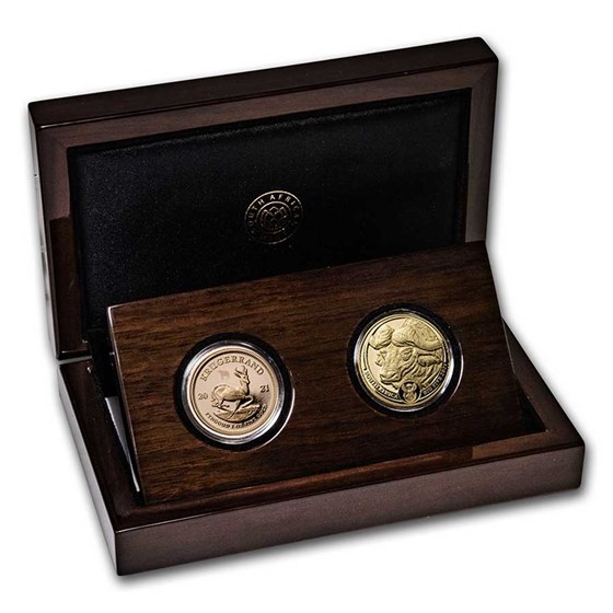 2021 South Africa 2-Coin Gold Krugerrand & Buffalo Proof Set 2021 South Africa 2-Coin Gold Krugerrand & Buffalo Proof Set