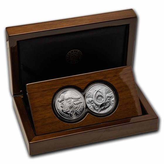 2021 South Africa 2-Coin Silver Big Five Buffalo Proof Set 2021 South Africa 2-Coin Silver Big Five Buffalo Proof Set