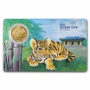 2021 South Korea 1/10 oz Gold Tiger BU (in Assay card)