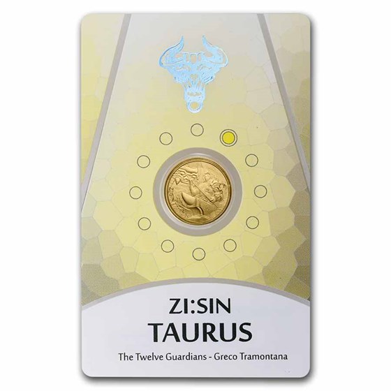 2021 South Korea 1/10 oz Gold ZI:SIN Taurus BU (in Assay Card) 2021 South Korea 1/10 oz Gold ZI:SIN Taurus BU (in Assay Card)