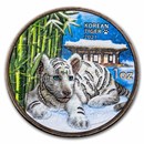 2021 South Korea 1 oz Colorized Silver Tiger BU "Baekho Edition"