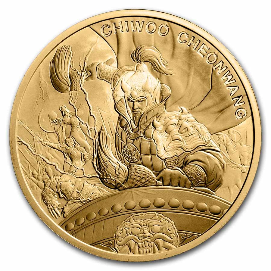 2021 South Korea 1 oz Gold 1 Clay Chiwoo Cheonwang BU