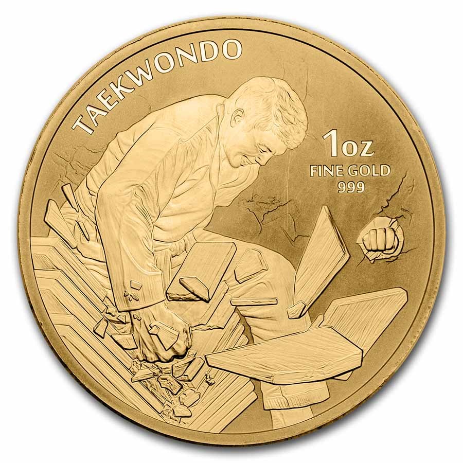 2021 South Korea 1 oz Gold K-Series Taekwondo BU