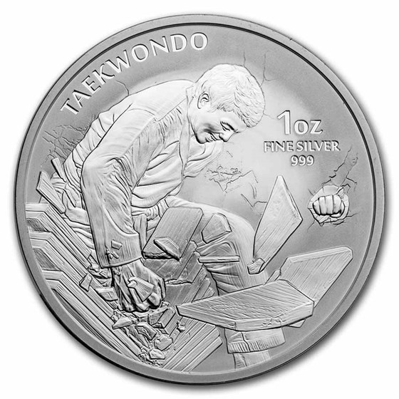 2021 South Korea 1 oz Silver K-Series Taekwondo BU 2021 South Korea 1 oz Silver K-Series Taekwondo BU