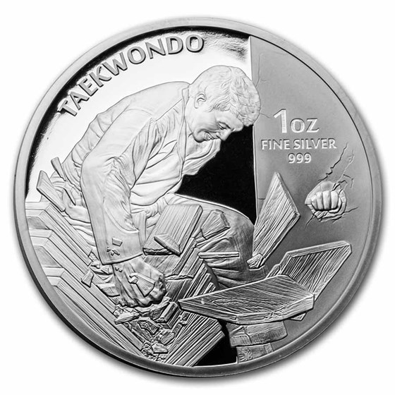 2021 South Korea 1 oz Silver K-Series Taekwondo Proof 2021 South Korea 1 oz Silver K-Series Taekwondo Proof