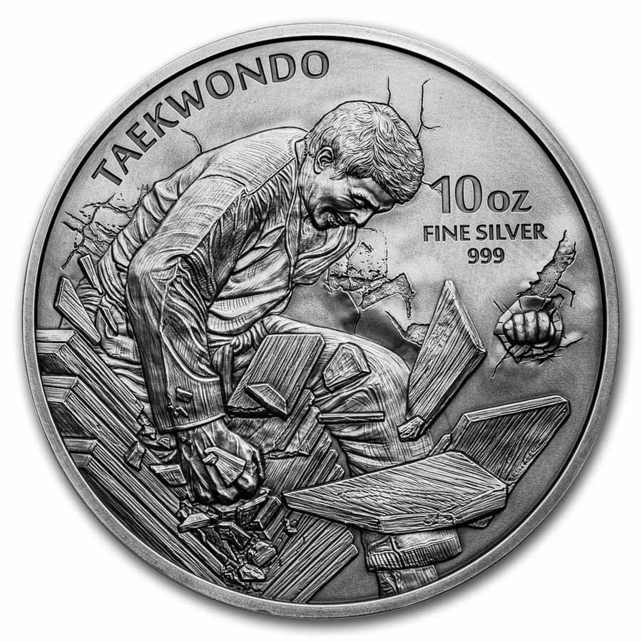 2021 South Korea 10 oz Ag K-Series Taekwondo Antique(No Capsule)