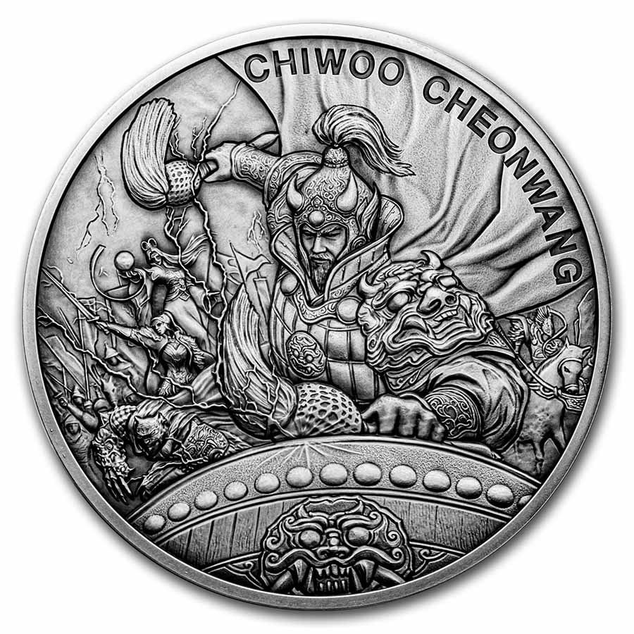 2021 South Korea 10 oz Silver Chiwoo Cheonwang Antique