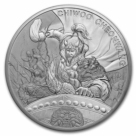 2021 South Korea 10 oz Silver Chiwoo Cheonwang BU 2021 South Korea 10 oz Silver Chiwoo Cheonwang BU