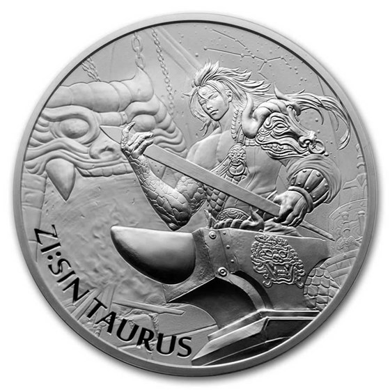 2021 South Korea 10 oz Silver ZI:SIN Taurus BU (No capsule) 2021 South Korea 10 oz Silver ZI:SIN Taurus BU (No capsule)