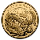 2021 St. Helena 1 oz Gold Chinese Trade Dollar Proof