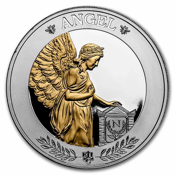 2021 St. Helena 1 oz Silver £1 Napoleon Angel Gilded Proof 2021 St. Helena 1 oz Silver £1 Napoleon Angel Gilded Proof