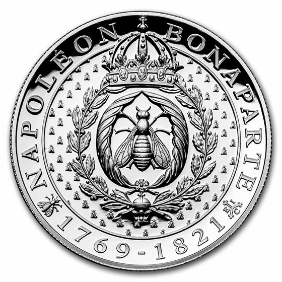 2021 St. Helena 1 oz Silver £1 Napoleon Bee Proof