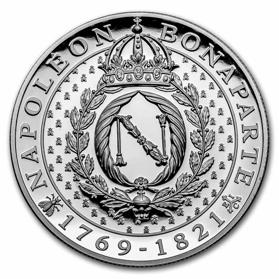 2021 St. Helena 1 oz Silver £1 Napoleon "N" Proof