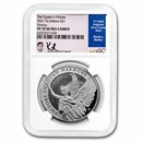 2021 St. Helena 1 oz Silver £1 Queen's Virtues Victory PF70 UCAM