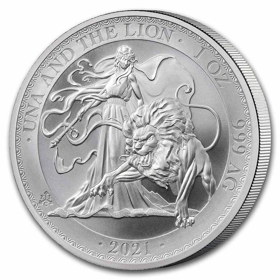 2021 Una and the Lion 1oz 銀貨 Buy 2021 St. Helena 1 oz Silver £1 Una and the Lion BU | APMEX