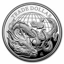 2021 St. Helena 1 oz Silver Chinese Trade Dollar Proof