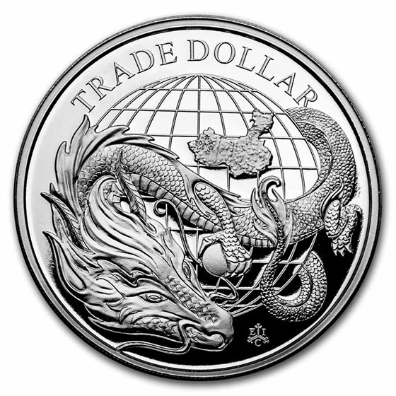 2021 St. Helena 1 oz Silver Chinese Trade Dollar Proof 2021 St. Helena 1 oz Silver Chinese Trade Dollar Proof