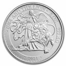2021 St. Helena 2 oz Silver Una and the Lion BU