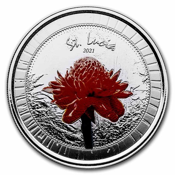 2021 St. Lucia 1 oz Silver Botanical Gardens (Colorized) 2021 St. Lucia 1 oz Silver Botanical Gardens (Colorized)