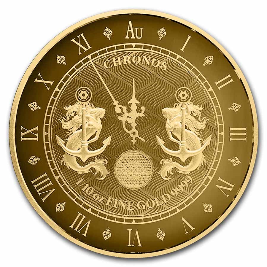 2021 Tokelau 1/10 oz Gold $10 Chronos (Prooflike)