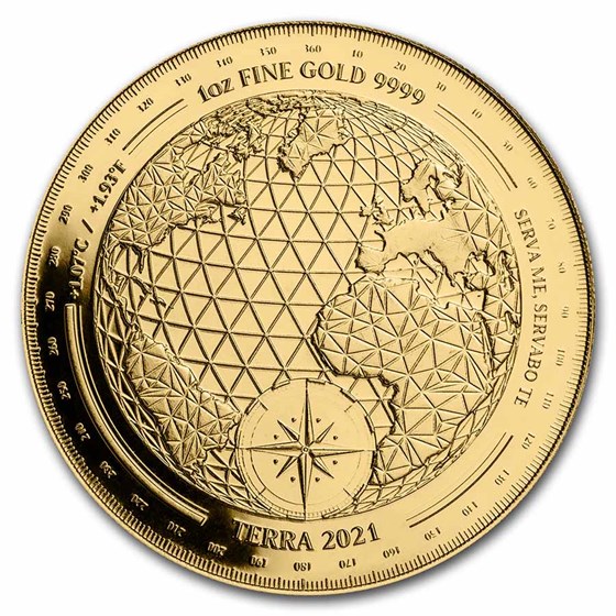 2021 Tokelau 1 oz Gold $100 Terra (Prooflike)