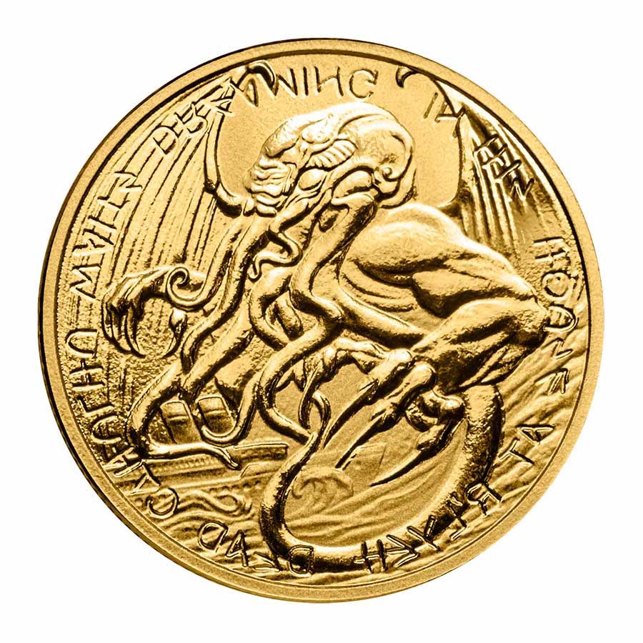 2021 Tokelau 1 oz Gold $100 The Great Old One: Cthulhu Coin
